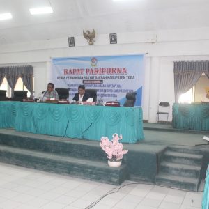 DPRD Kabupaten Toba Gelar Rapat Paripurna Penyampaian Laporan Pembahasan Bapemperda dan Penandatanganan Rancangan Peraturan DPRD tentang Tata Tertib DPRD Kabupaten Toba