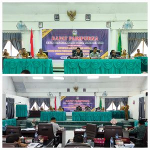 Rapat Paripurna DPRD Kabupaten Toba 𝗱𝗲𝗻𝗴𝗮𝗻 𝗔𝗴𝗲𝗻𝗱𝗮 𝗣𝗲𝗻𝘆𝗮𝗺𝗽𝗮𝗶𝗮𝗻 𝗣𝗮𝗻𝗱𝗮𝗻𝗴𝗮𝗻 𝗨𝗺𝘂𝗺 𝗱𝗮𝗿𝗶 𝗳𝗿𝗮𝗸𝘀𝗶-𝗳𝗿𝗮𝗸𝘀𝗶 dan Penyampaian Nota Jawaban Bupati 𝗺𝗲𝗻𝗴𝗲𝗻𝗮𝗶 𝗥𝗮𝗻𝗽𝗲𝗿𝗱𝗮 𝗥𝗲𝗻𝗰𝗮𝗻𝗮 𝗣𝗲𝗺𝗯𝗮𝗻𝗴𝘂𝗻𝗮𝗻 𝗝𝗮𝗻𝗴𝗸𝗮 𝗠𝗲𝗻𝗲𝗻𝗴𝗮𝗵 𝗗𝗮𝗲𝗿𝗮𝗵 (𝗥𝗣𝗝𝗠𝗗) 𝗞𝗮𝗯𝘂𝗽𝗮𝘁𝗲𝗻 𝗧𝗼𝗯𝗮 𝘁𝗮𝗵𝘂𝗻 𝟮𝟬𝟮𝟱-𝟮𝟬𝟮𝟵 𝗱𝗶 𝗥𝘂𝗮𝗻𝗴 𝗥𝗮𝗽𝗮𝘁 𝗣𝗮𝗿𝗶𝗽𝘂𝗿𝗻𝗮 𝗗𝗣𝗥𝗗, 𝗦𝗲𝗻𝗶𝗻 (𝟬𝟱/𝟬𝟴/𝟮𝟬𝟮𝟱).